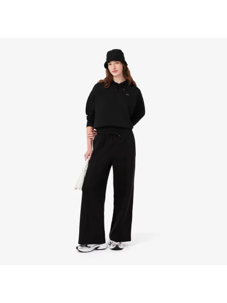 Lacoste Szerokie Spodnie Dresowe Z Jerseyu czarne