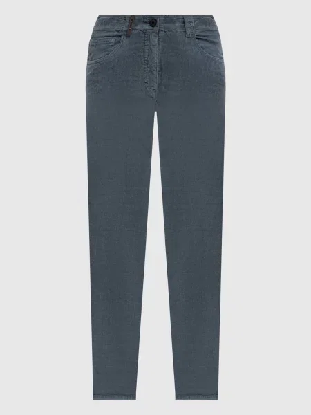 Вельветові штани з логотипом Peserico сірі