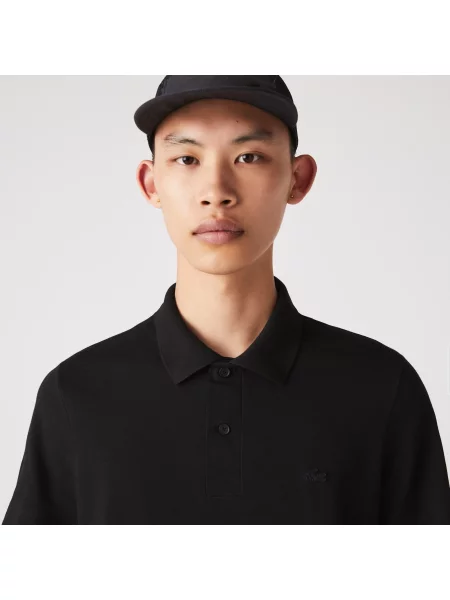 Lacoste Koszulka Polo O Regularnym Kroju Z Oddychającej Bawełny Piqué czarna