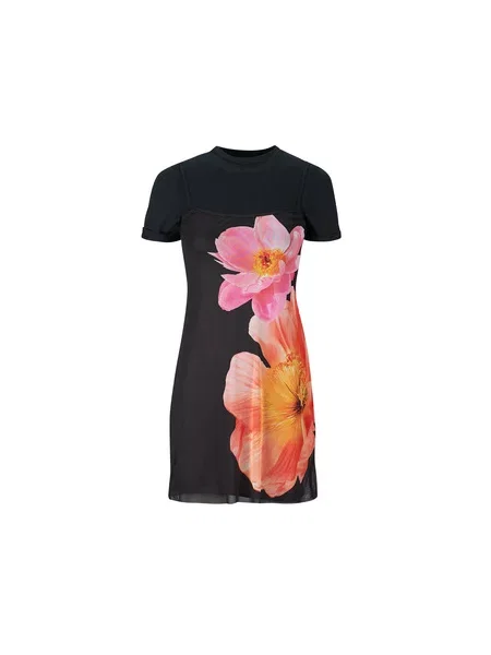 Mini obleka Desigual črna