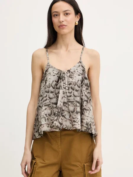 Pinko bluză cu bretele pentru femei din bej