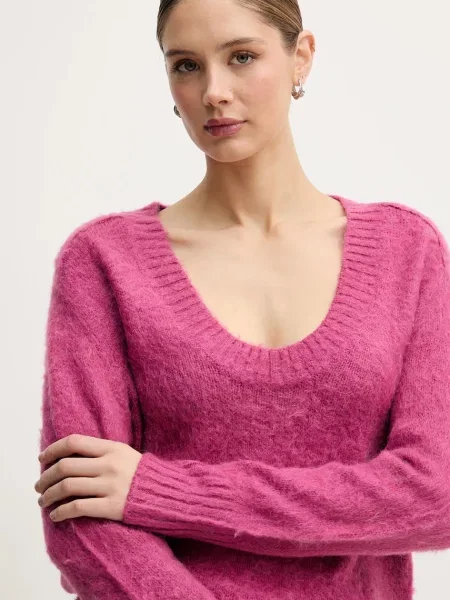 Мохеровый свитер United Colors Of Benetton фиолетовый