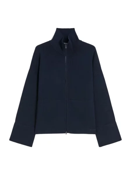 Lniany kardigan Max Mara niebieski