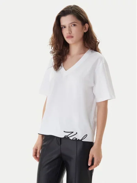 KARL LAGERFELD T-Shirt λευκό