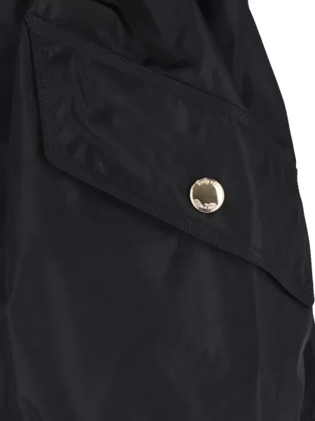 Palton Burberry cu glugă negru