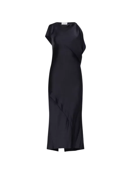 Rochie midi Victoria Beckham drapată albastru