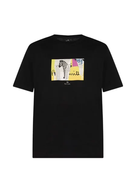 Tricou Ps Paul Smith cu model zebră negru