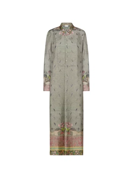 Rochie tip cămașă Pierre-louis Mascia cu imagine de costum verde