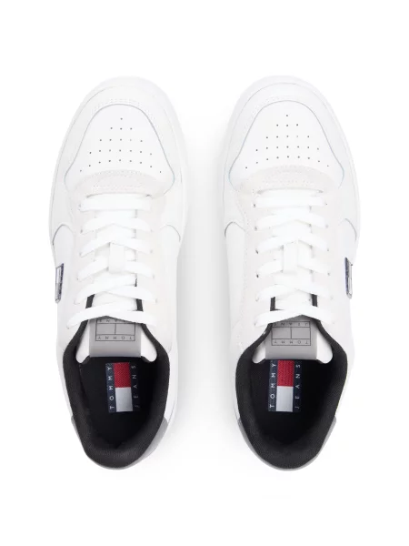 Vlnené retro tenisky Tommy Hilfiger biela