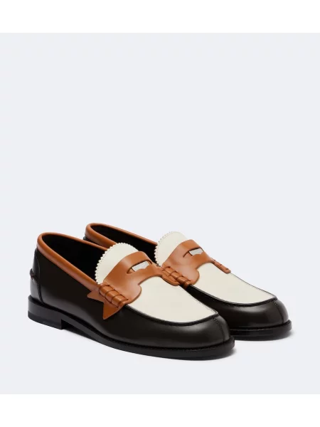 Pantofi loafer Christian Louboutin din piele maro