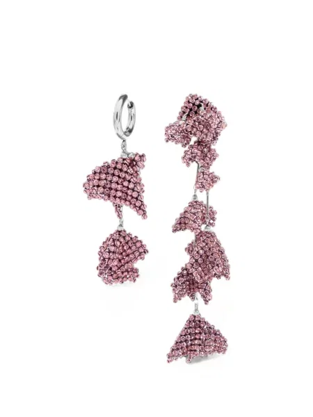 Cercei Isabel Marant asimetrice roz