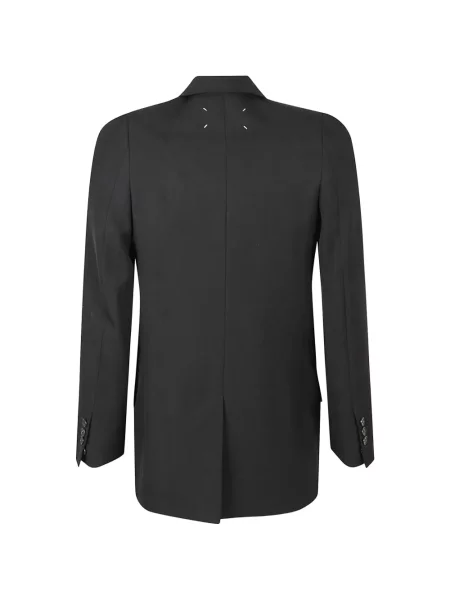 Geacă Maison Margiela de lână cu două rânduri de nasturi negru