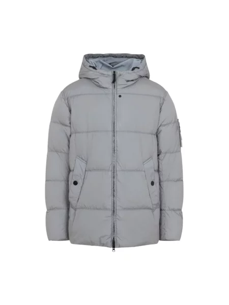 Kurtka puchowa Stone Island z kamieniami szara