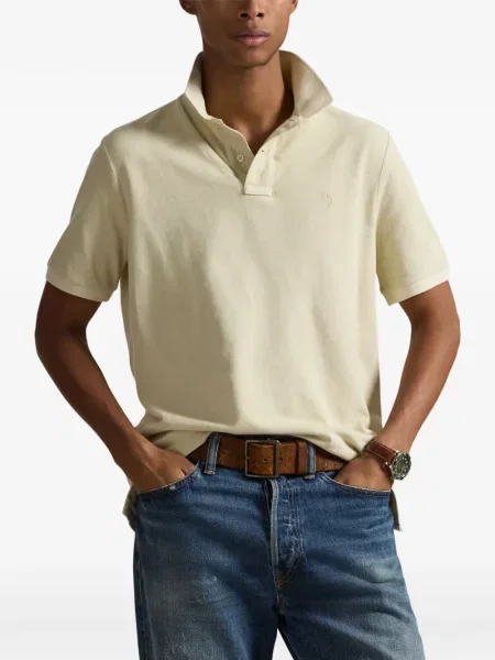 Хавлиени препасан карирана риза Polo Ralph Lauren синьо
