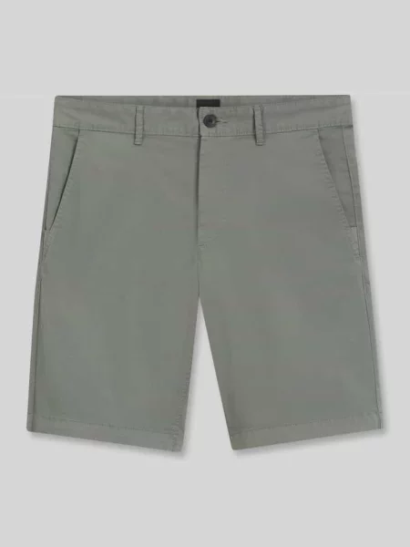 Szorty chinosy o kroju slim fit z mieszanka bawełny model CHINO-SLIM-SHORTS' Boss Orange zielone