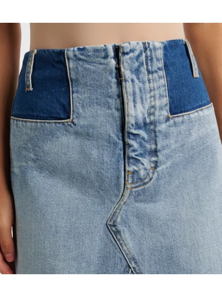 Fustă din denim Maison Margiela albastru