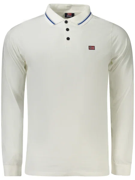 Polo Norway 1963 cu mâneci lungi alb