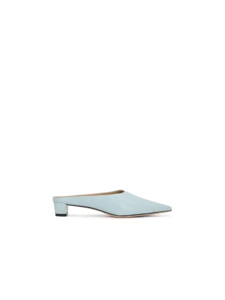 Klapki Kazar Studio skórzane niebieskie