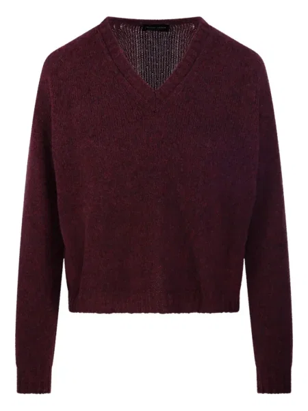 Pulover Roberto Collina cu decolteu în V roșu