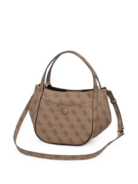 Geantă shopper Guess cu imagine maro