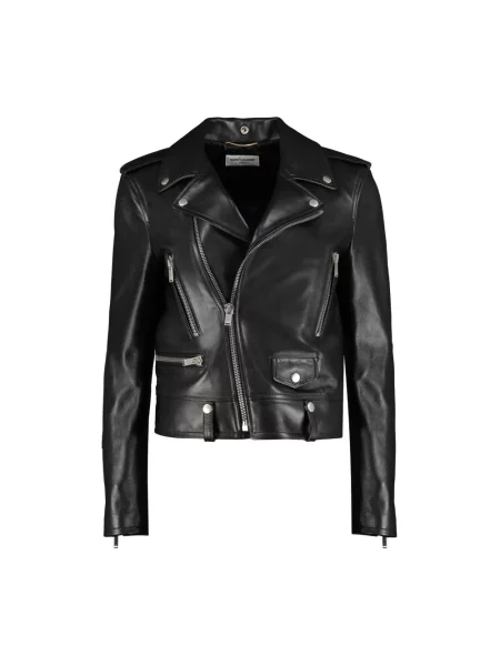 Kurtka skórzana Saint Laurent czarna