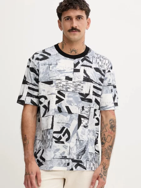 Тениска Karl Lagerfeld Jeans с десен сиво