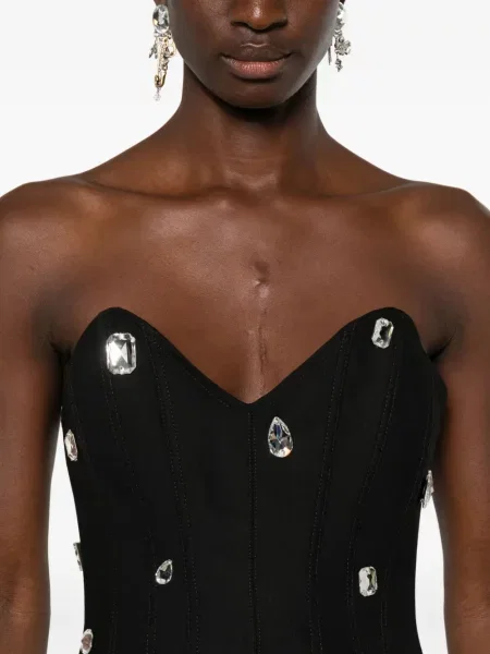 Top David Koma de cristal negru