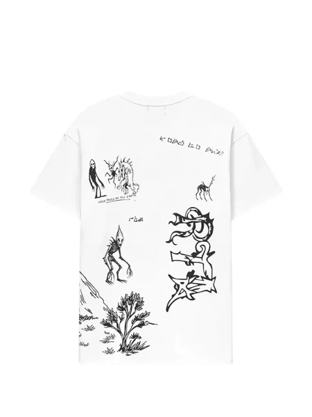 Tricou Rta cu imagine alb