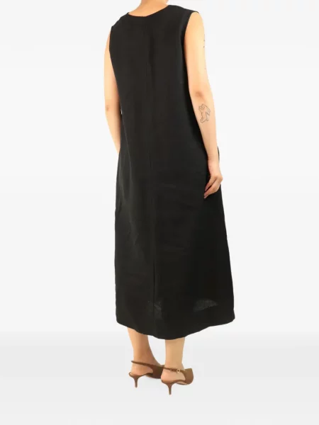 Rochie midi Asceno cu decolteu în V negru