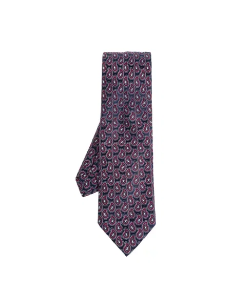 Krawat Etro z wzorem paisley niebieski