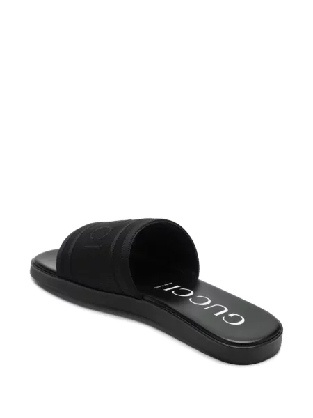 Papuci Gucci cu broderie negru