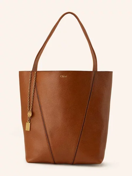 Chloé Shopper Spin clay brown hnědá