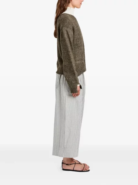 Pantaloni Proenza Schouler White Label în carouri alb