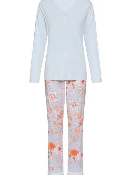 S.Oliver Pijama azuriu / portocaliu / roz alb