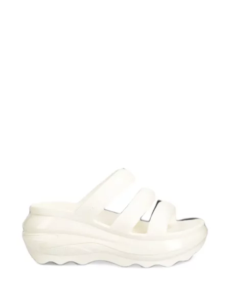 Sandale Crocs cu platformă cu bretele alb
