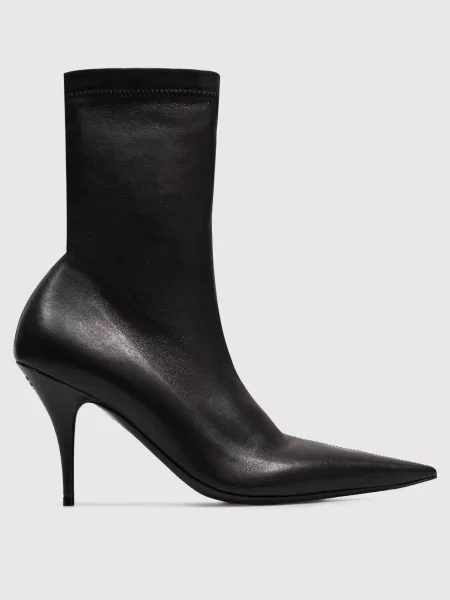 Кожаные ботильоны Balenciaga черные