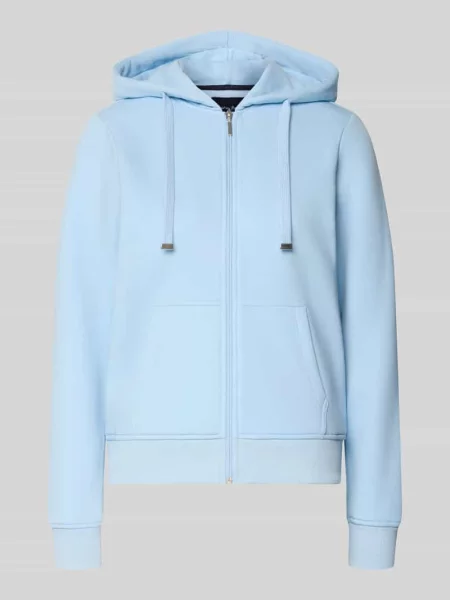 Bluza rozpinana o kroju regular fit z mieszanki bawełny Christian Berg Woman błękitna