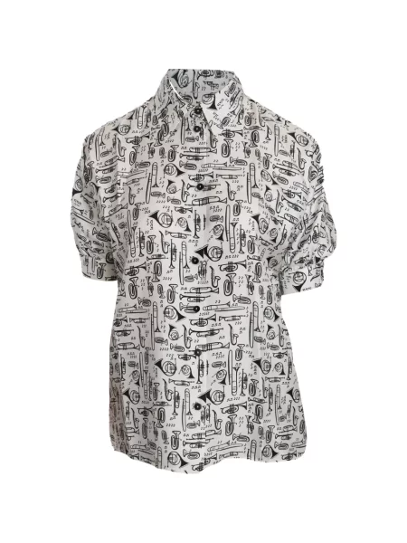 Scurt cămașă Dolce & Gabbana cu imagine alb