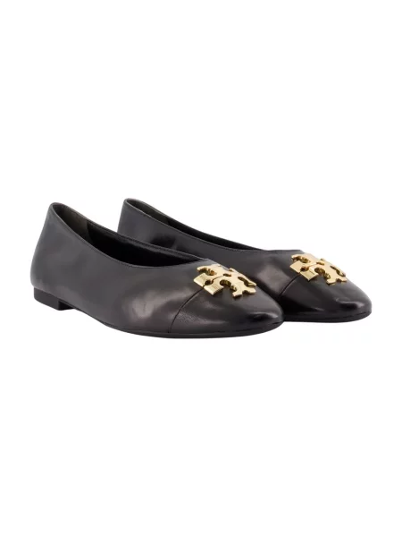 Balerinki Tory Burch skórzane czarne