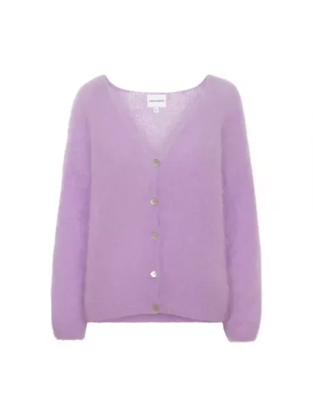 Kardigan American Dreams wełniany fioletowy