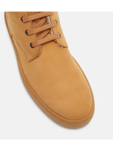 Usnjene gležnjarji Tod's z vezalkami rjava