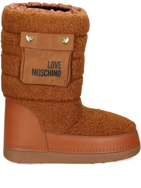 Botine Love Moschino maro