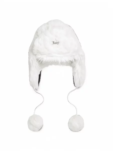 Căciulă Juicy Couture cu pompoane alb