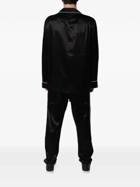 Pijamale Dolce & Gabbana de mătase negru