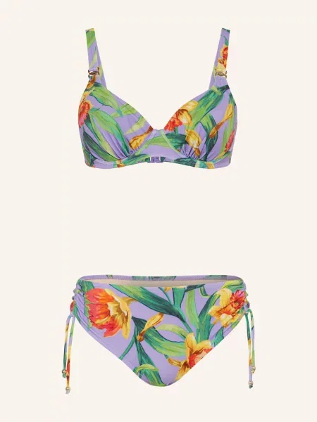 Charmline Bikiny S Kosticemi Botanique Radiance světle fialová/ zelená žlutá
