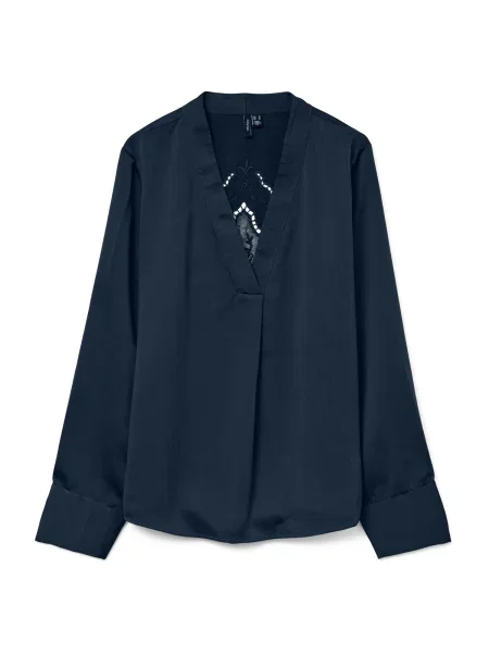VERO MODA Blúz VMELENOR tengerészkék