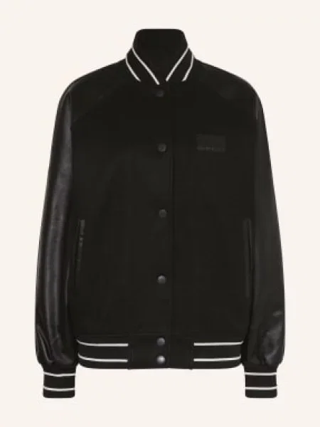 Tommy Jeans Kurtka College'owa Z Mieszanki Materiałów schwarz czarna