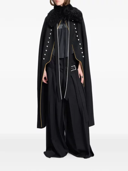 Cu centură pantaloni Ann Demeulemeester negru