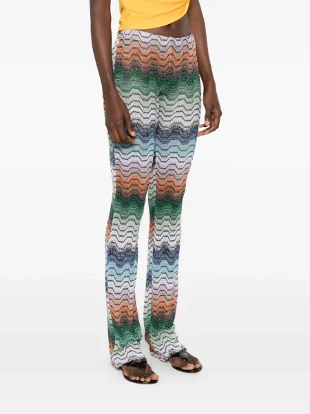 Pantaloni Missoni tricotate verde