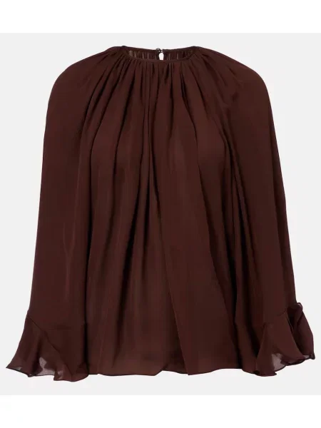 Bluză Johanna Ortiz de mătase maro